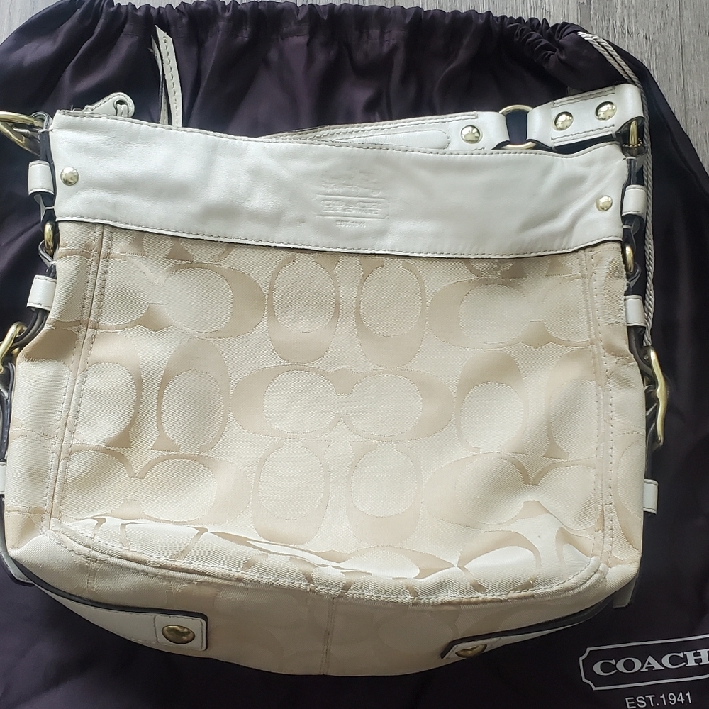 Authentic Coach Monogram Signature Hobo Bag